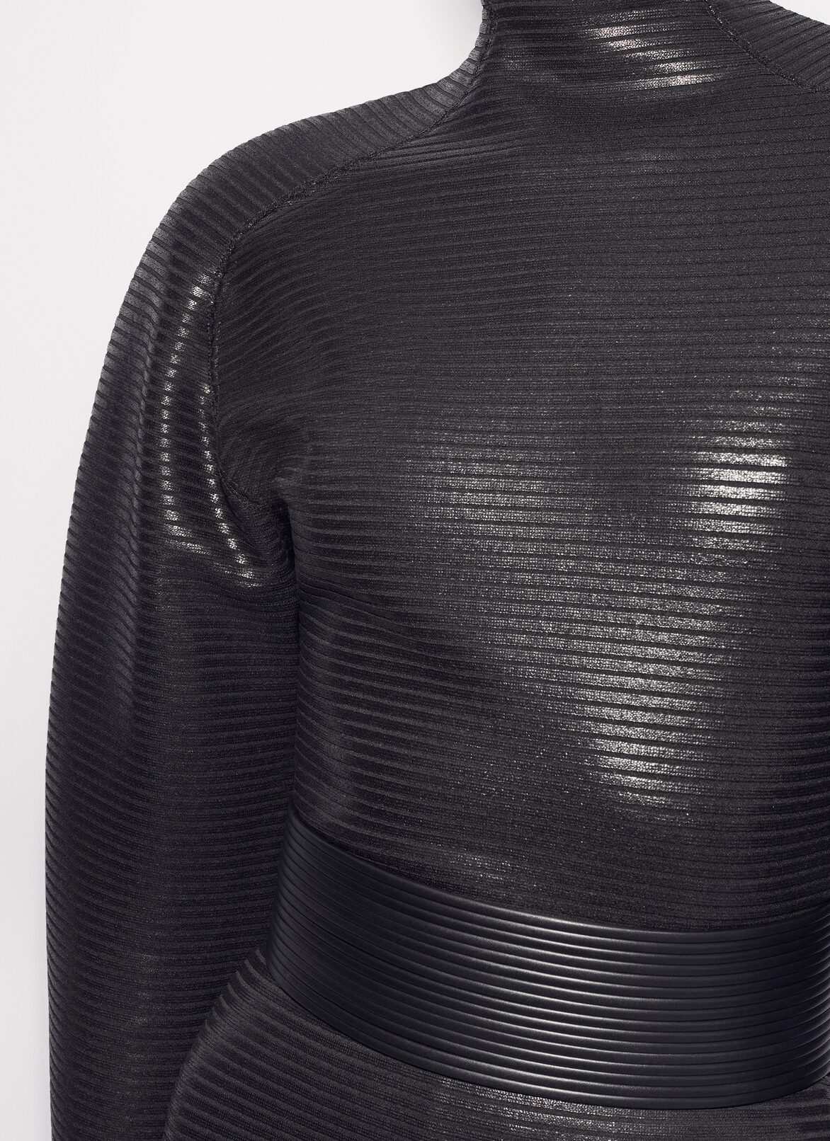 Coated jumper ALAÏA BLACK COATED JUMPER